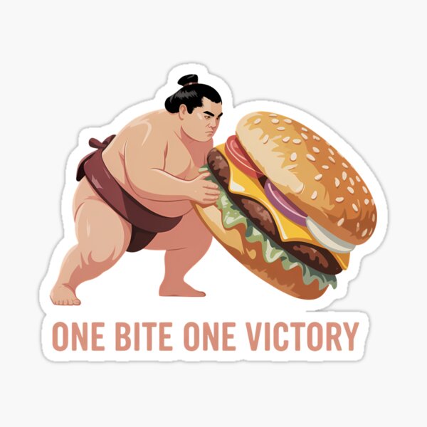 Item preview, Sumo vs Cheeseburger Showdown designed and sold by SakuraHaven.