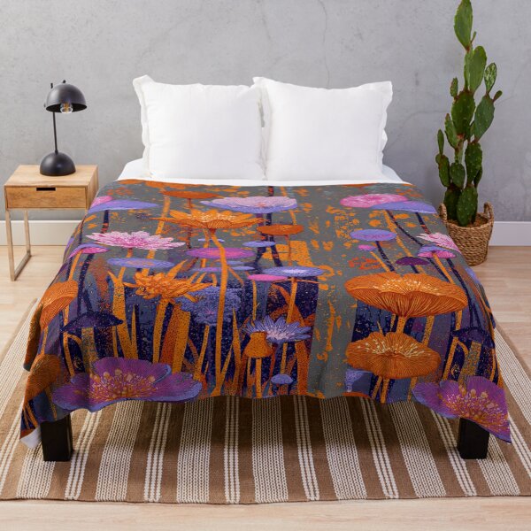 Item preview, A Mind-Bending Pattern of Fluorescent Mushrooms. designed and sold by Piotrek0001.