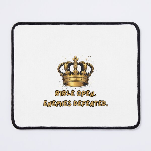 Item preview, Bible Open Enemies Defeated Crown | Christian Faith Warrior Quote designed and sold by The Sticker Cove.