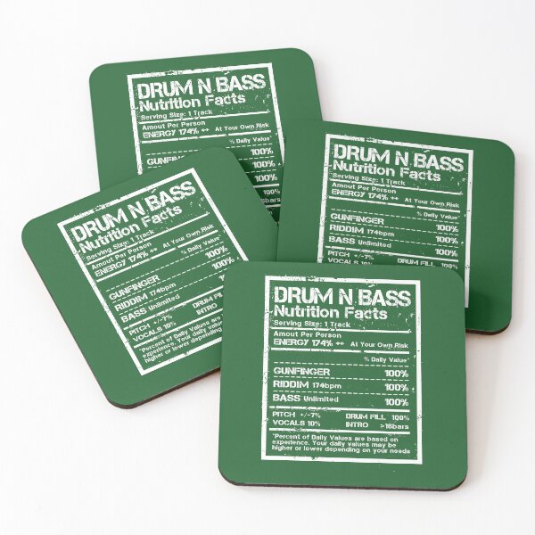 Item preview, Drum N Bass Nutrition Facts Label ( Army Green Edit ) designed and sold by WULFLAND ARTS.