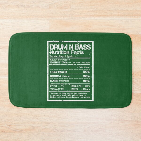 Item preview, Drum N Bass Nutrition Facts Label ( Army Green Edit ) designed and sold by WULFLAND ARTS.