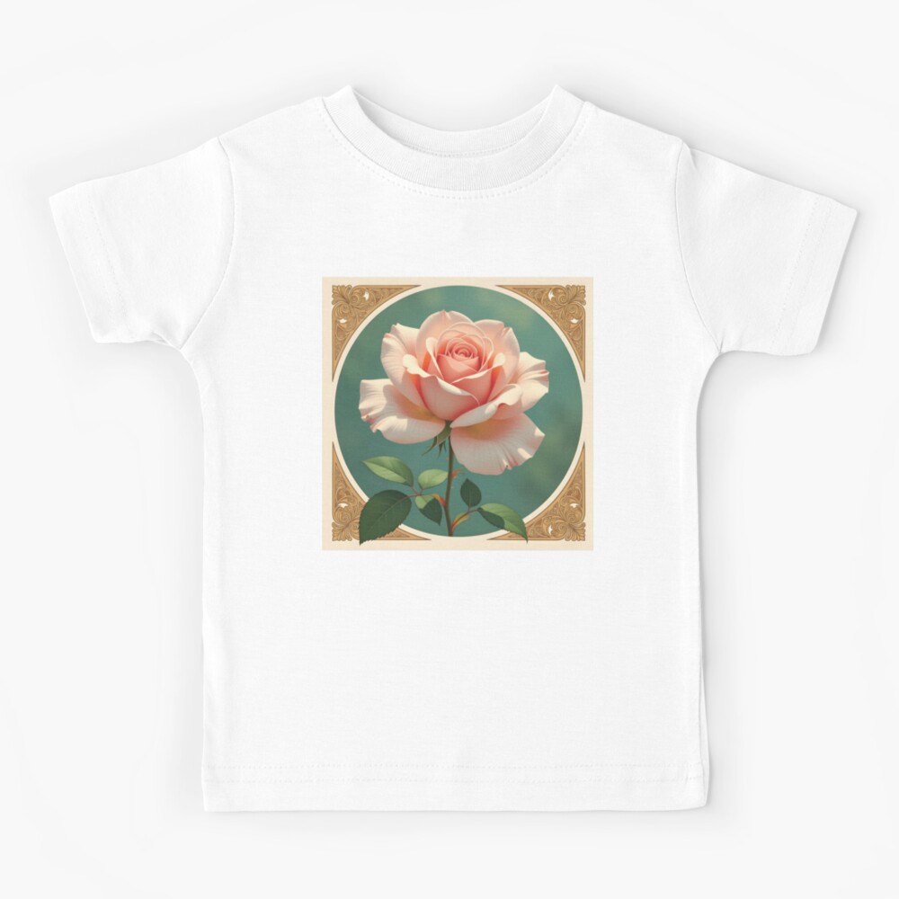 Rose in a Medallion Kids T-Shirt