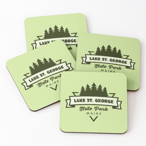 Item preview, Lake St. George State Park Maine Trees And Ribbon designed and sold by bivenart.