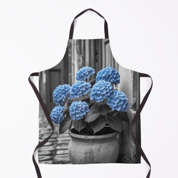 Item preview, Blue Hydrangea – Selective Color Street Photo designed and sold by SmyrnaArtGalery.