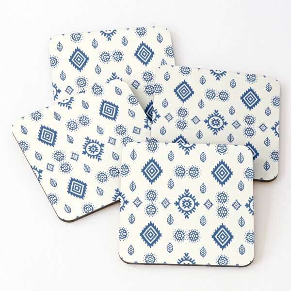 Item preview, Indigo Boho Ikat Geometric Pattern designed and sold by raphicha365.