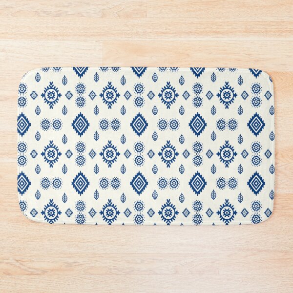 Item preview, Indigo Boho Ikat Geometric Pattern designed and sold by raphicha365.