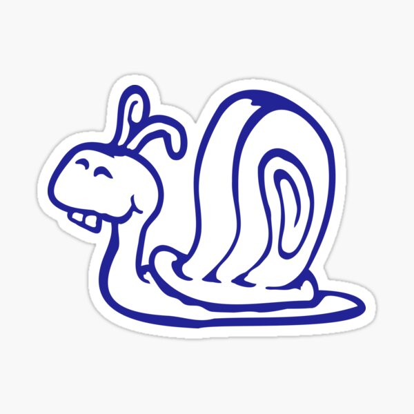 Item preview, Happy Snail Long Teeth Shell Little Slug Funny Comic designed and sold by shirt-o-mat.