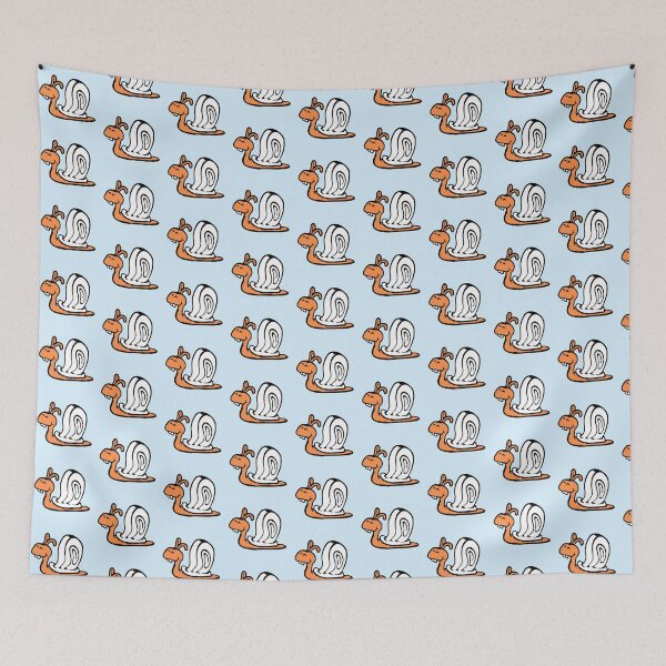 Item preview, Happy Snail Long Teeth Little Slug Shell Funny Comic designed and sold by shirt-o-mat.