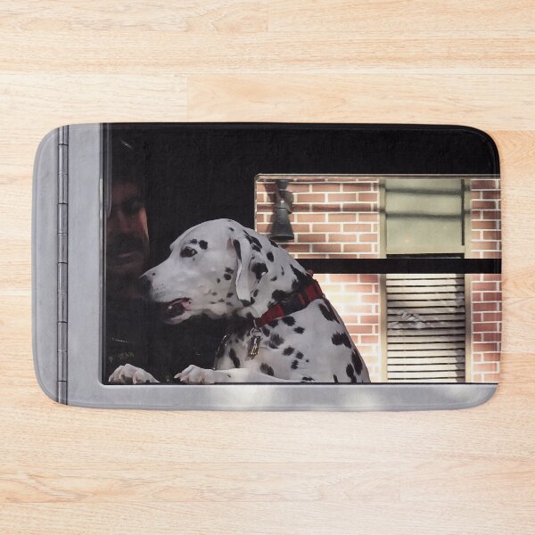 Item preview, Dalmation In Fire Truck designed and sold by Susan Savad.