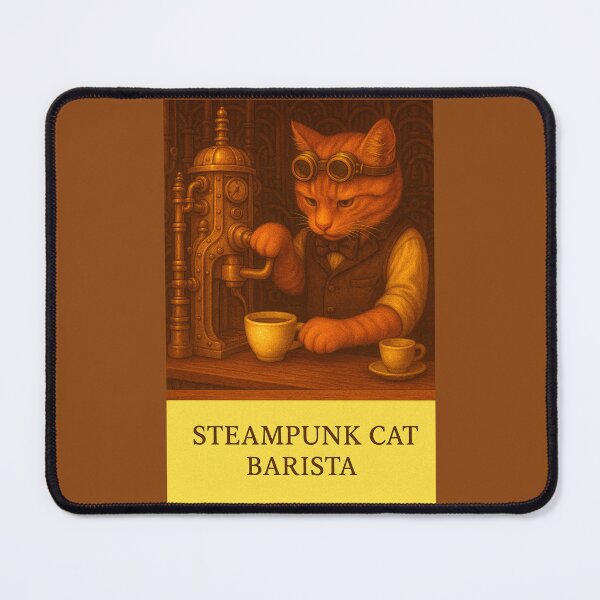 Item preview, Steampunk Cat Barista designed and sold by SIpublishing.