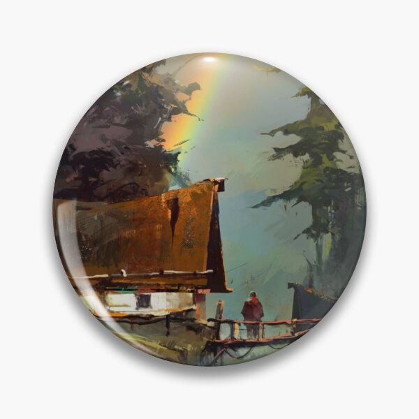Item preview, Cabin in the Woods with Rainbow – Tranquil Forest Landscape jigsaw puzzle designed and sold by IMAGENACTION.