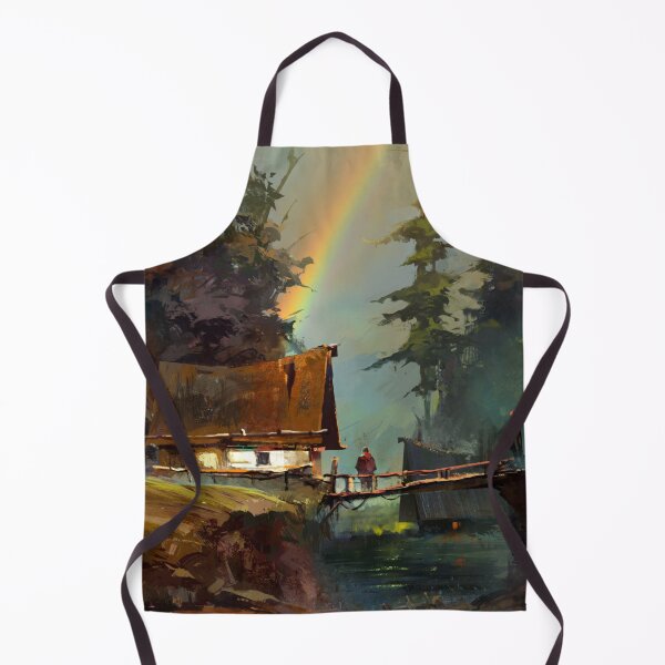 Item preview, Cabin in the Woods with Rainbow – Tranquil Forest Landscape jigsaw puzzle designed and sold by IMAGENACTION.