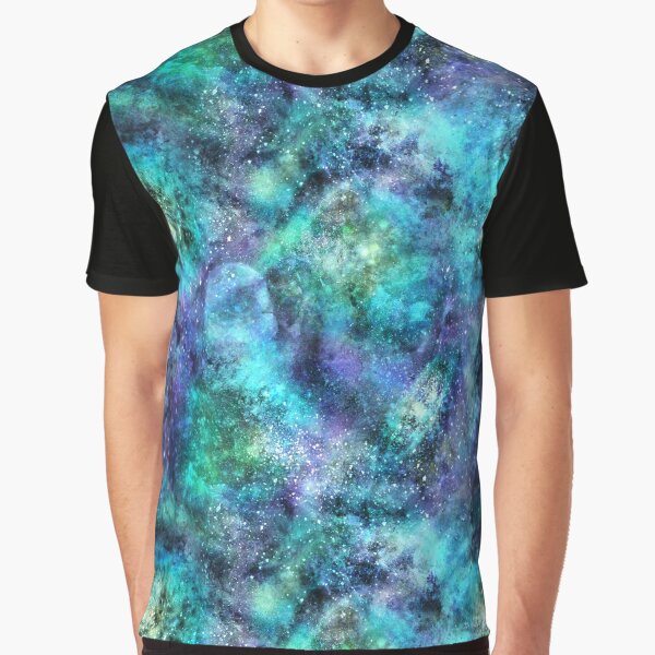 Galaxy - Blue, Purple, Green Graphic T-Shirt