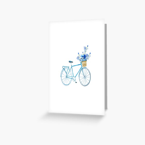 Item preview, Bluer than Blue Collection - Blue Bike with blue flowers designed and sold by Dailywalker22.