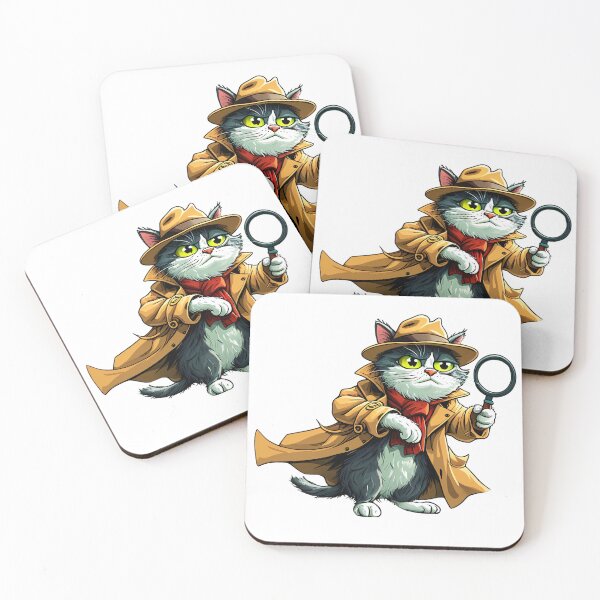 Item preview, Detective Cat with Magnifying Glass designed and sold by Pixelzo.