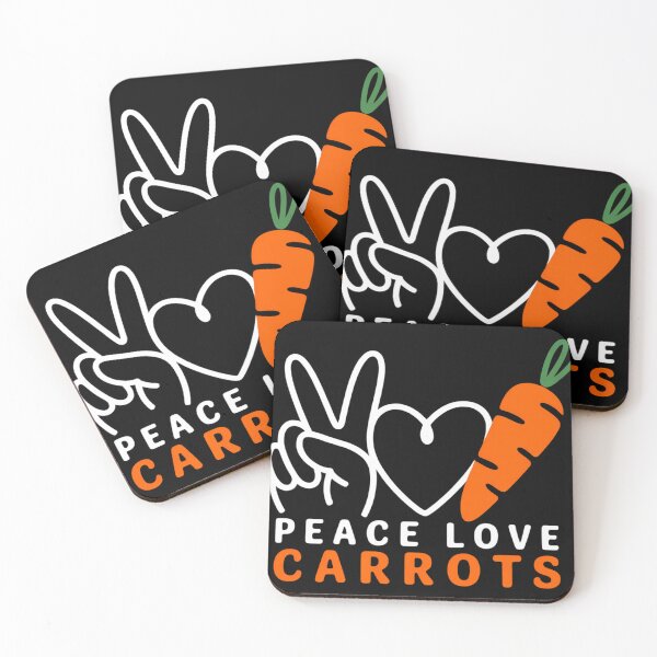 Item preview, Peace Love Carrots Fresh Carrot Vegetable Lover Vegan designed and sold by blueyeeti.