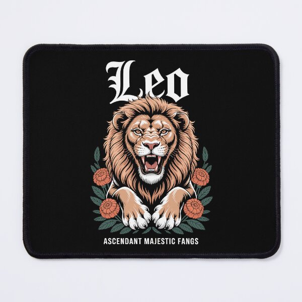 Item preview, Leo Zodiac Art – Fierce Lion with Bold Flowers for Astrology Enthusiasts designed and sold by Serbin.