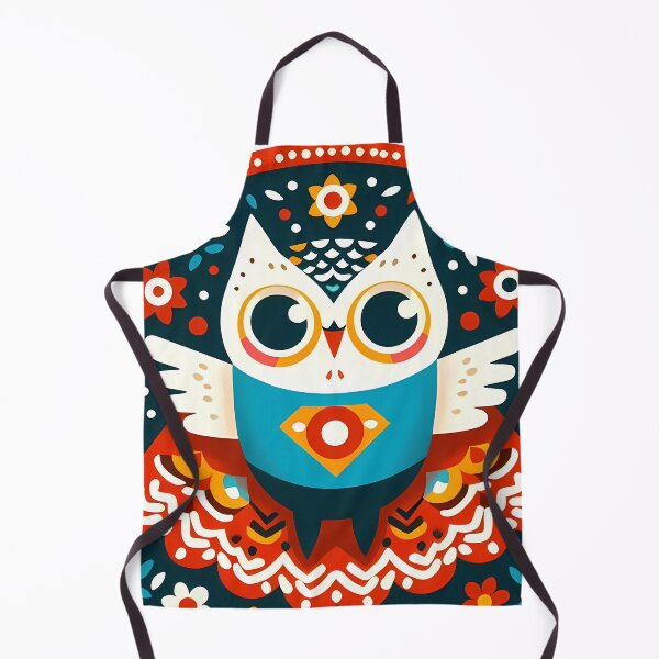 Item preview, Super Hero Owl - Harmonious Scandinavian Folk Art by heidiannemorris © designed and sold by FOLK ART FUSION by heidiannemorris.
