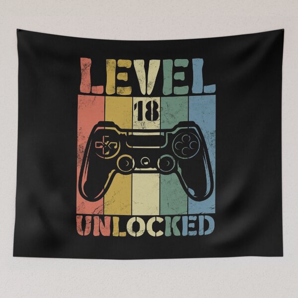 Item preview, Level 18 Unlocked Happy Birthday designed and sold by Alluka Brand.