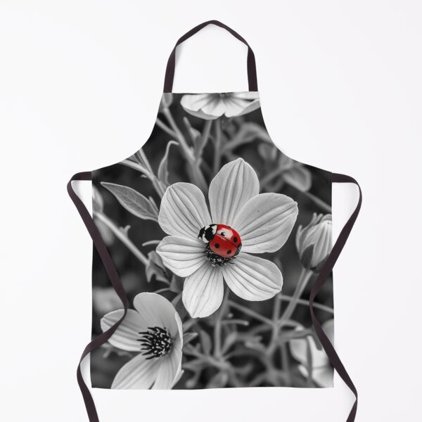 Item preview, Ladybug on Bloom – Selective-Color Botanical Art designed and sold by SmyrnaArtGalery.