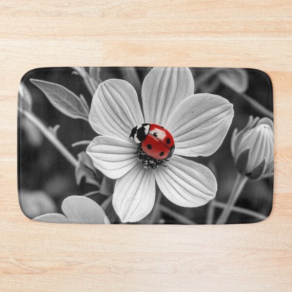Item preview, Ladybug on Bloom – Selective-Color Botanical Art designed and sold by SmyrnaArtGalery.