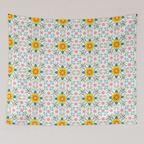 Item preview, Bright Folk Garden – Hand-Drawn Floral Pattern designed and sold by raphicha365.