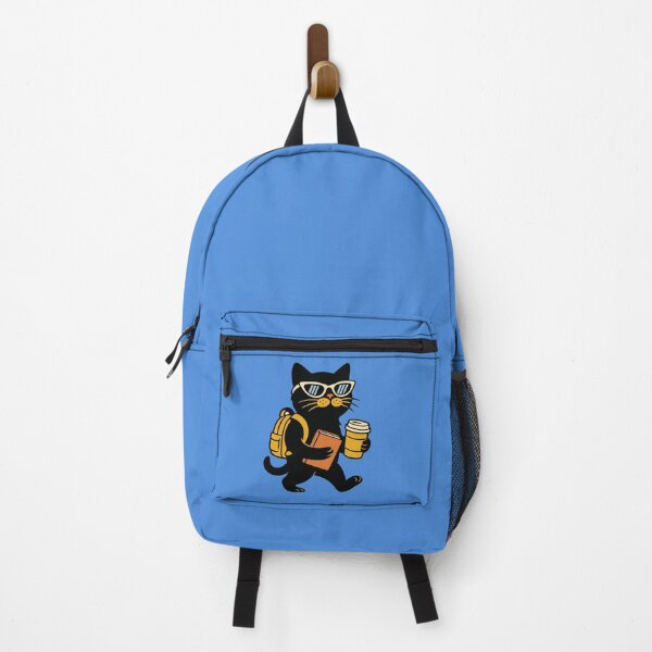 Item preview, Cool Black Cat Back to School Retro Art Print designed and sold by station-one.