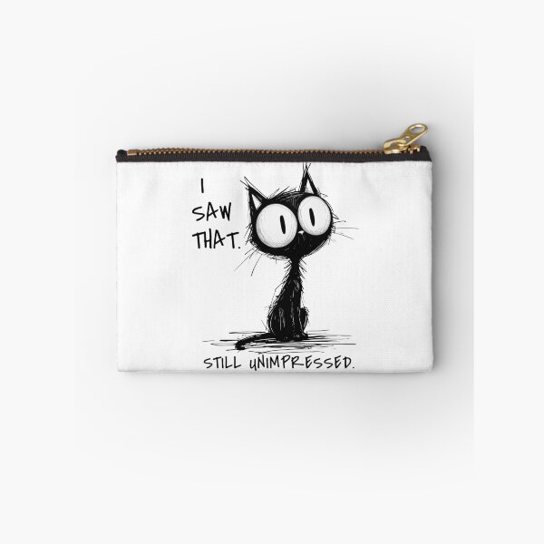 Item preview, I Saw That – Ironic cat design with saying in minimalist dark aesthetic style designed and sold by VariousGoodies.
