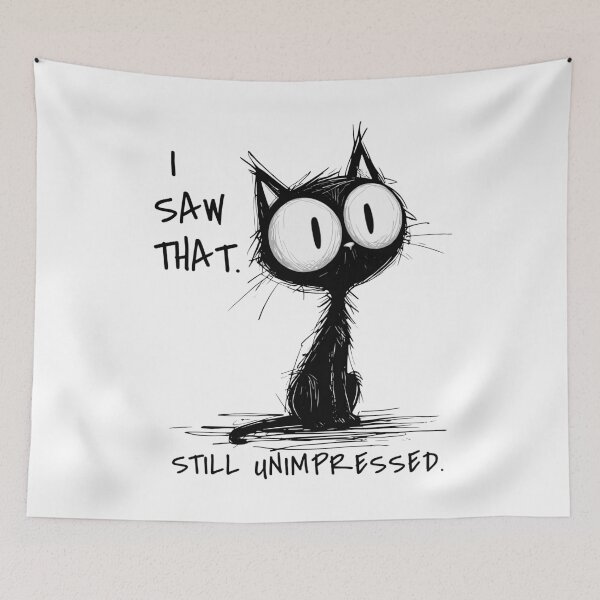 Artikelvorschau, I Saw That – Ironisches Katzen-Design mit Spruch im minimalistischen Dark-Aesthetic-Stil entworfen und verkauft von VariousGoodies.