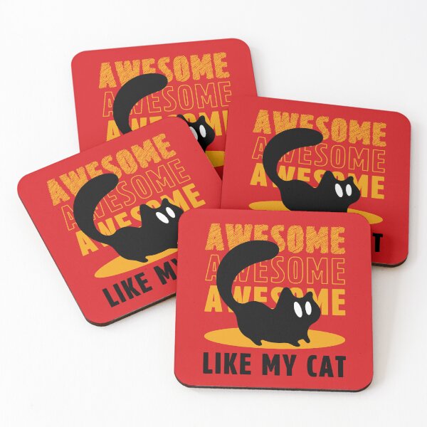 Item preview, Awesome Like My Cat Funny Bold Black Cat Silhouette designed and sold by Maud Tee Art.