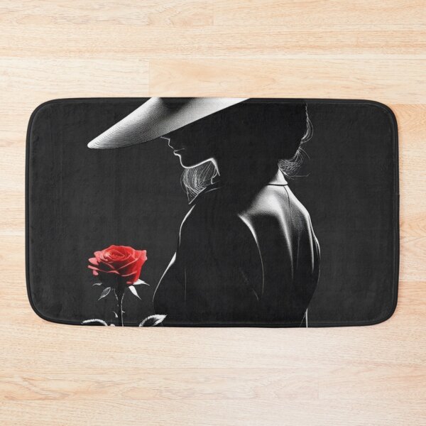 Item preview, Red Rose Silhouette – Selective-Color Noir Art designed and sold by SmyrnaArtGalery.