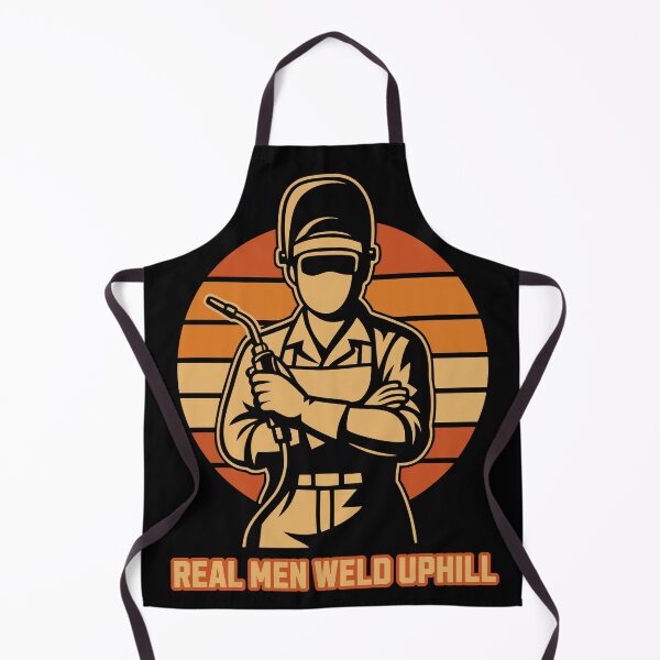 Item preview, Real Men Weld Uphill – Retro Welding designed and sold by Dago345.