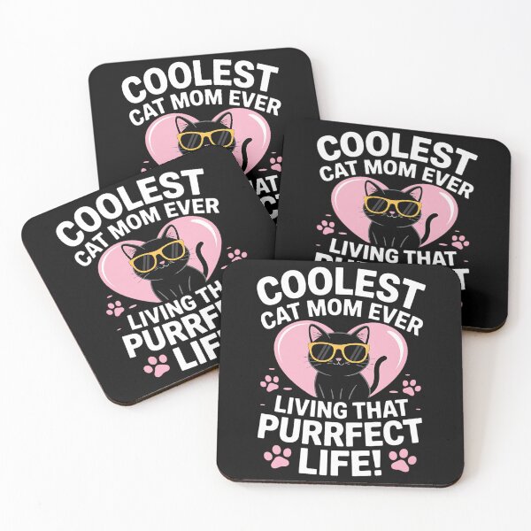 Item preview, Coolest Cat Mom Ever Funny Mother's Day & Pet Lovers Cat Mom designed and sold by BakeryDozen.
