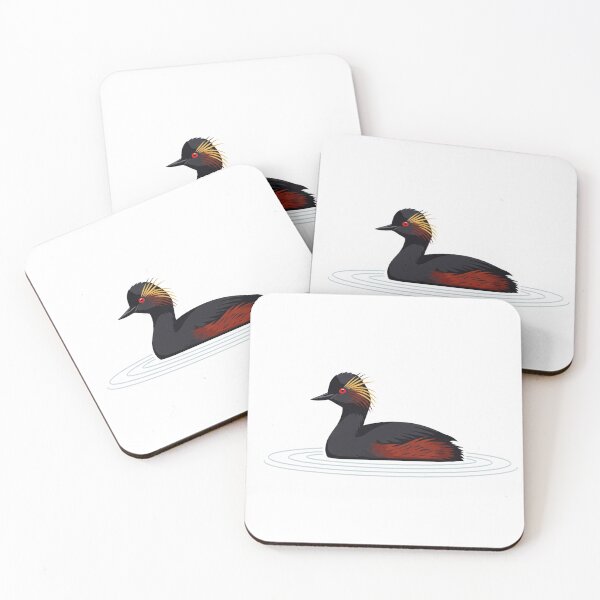Item preview, The Black-necked Grebe - Minimalist Grebe Art designed and sold by TheArtEngineer.