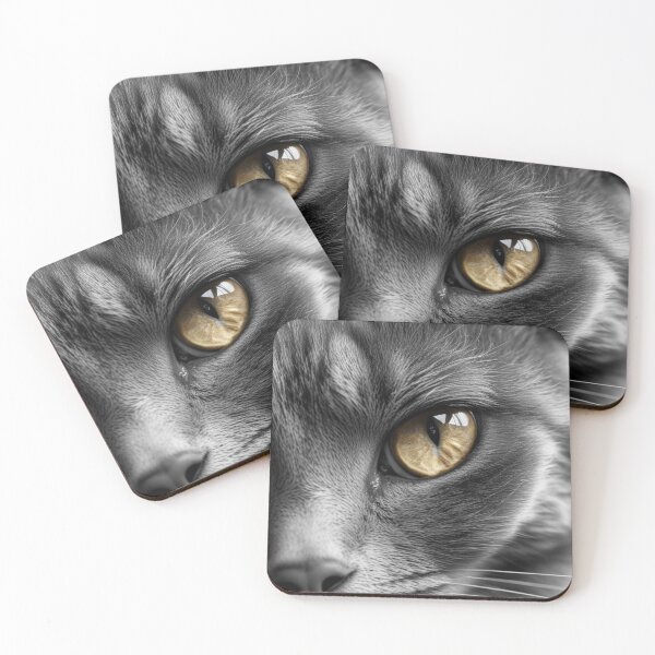 Artikelvorschau, Goldaugenkatze – Selective-Color Makroporträt entworfen und verkauft von SmyrnaArtGalery.