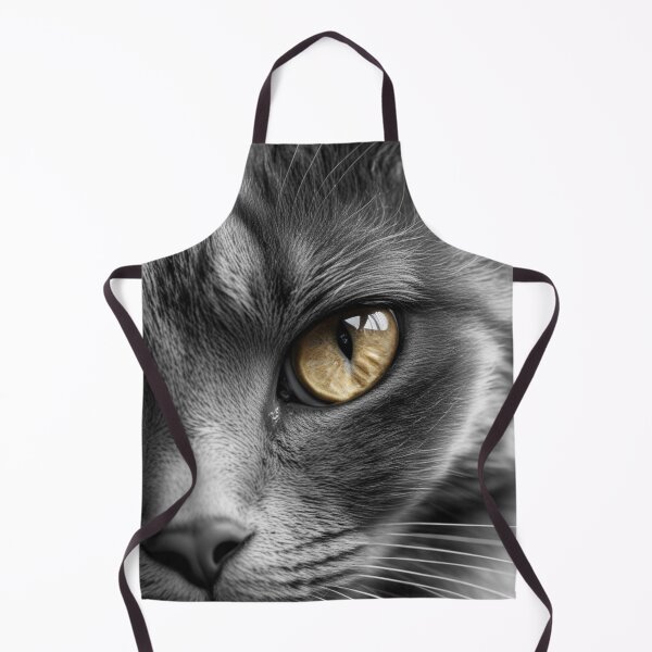 Item preview, Golden-Eyed Cat – Selective-Color Macro Portrait designed and sold by SmyrnaArtGalery.