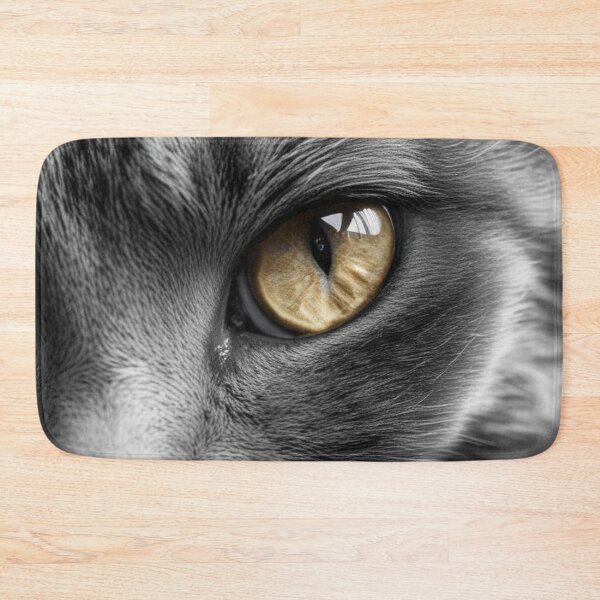 Item preview, Golden-Eyed Cat – Selective-Color Macro Portrait designed and sold by SmyrnaArtGalery.