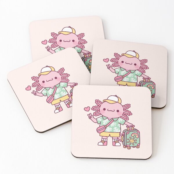Item preview, Cute Axolotl With Suitcase On Vacation  designed and sold by rustydoodle.