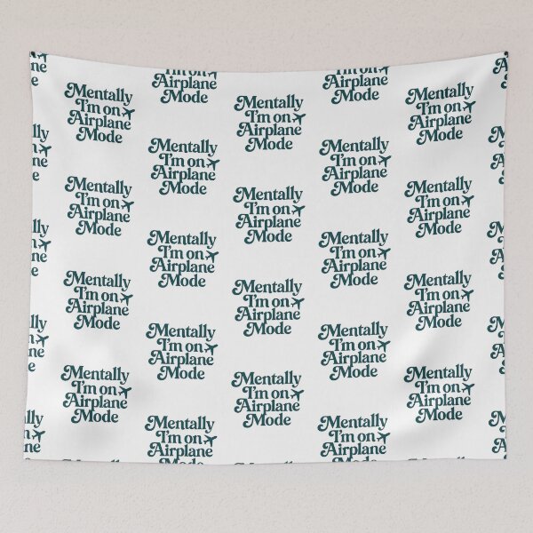 Item preview, Mentally I’m on Airplane Mode – Funny Retro Font Travel Vibes Design designed and sold by Design_Your_Day.