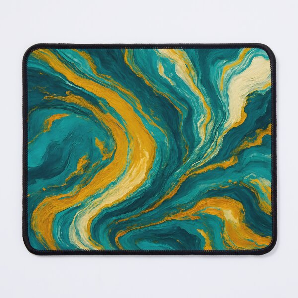 Item preview, Golden Teal Swirls in Motion designed and sold by suraajm20.