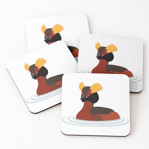 Item preview, The Horned Grebe - Minimalist Grebe Art designed and sold by TheArtEngineer.