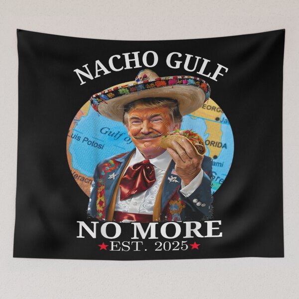 Item preview, Nacho Gulf Political Parody Sombrero T-Shirt 2025 | Funny Meme Tee designed and sold by PonyRoniku.