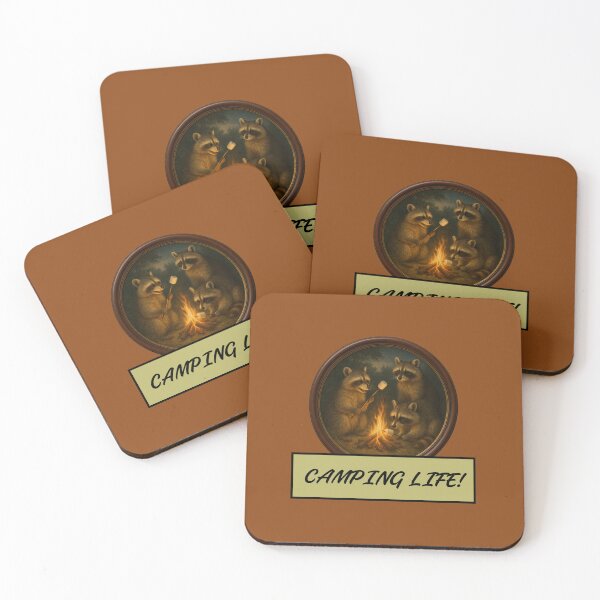 Item preview, Camping Life! Raccoons designed and sold by SIpublishing.