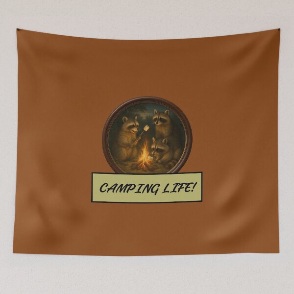 Item preview, Camping Life! Raccoons designed and sold by SIpublishing.