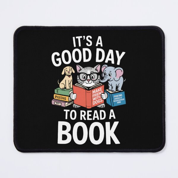 Item preview, Cute Cat, Dog And Elephant Its A Good Day To Read Book Lover designed and sold by BakeryDozen.