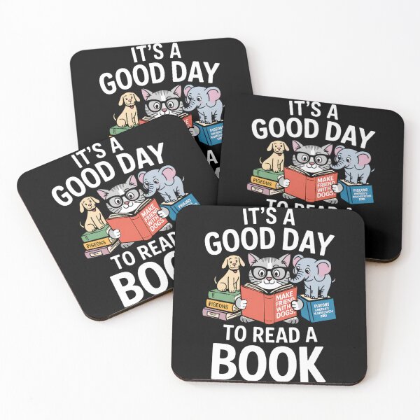 Item preview, Cute Cat, Dog And Elephant Its A Good Day To Read Book Lover designed and sold by BakeryDozen.