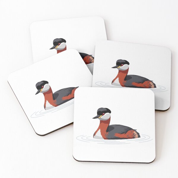 Item preview, The Red-necked Grebe - Minimalist Grebe Art designed and sold by TheArtEngineer.