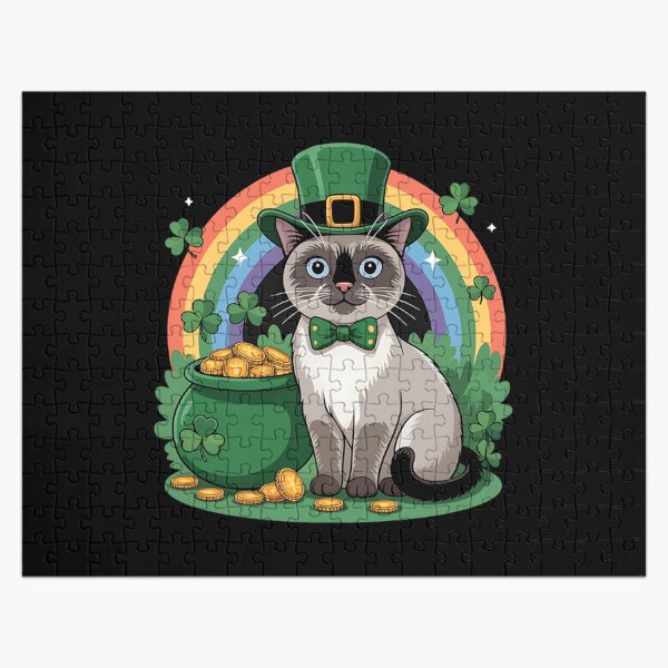 Item preview, Cute Leprechaun Siamese Cat Lover Owner Saint Patrick's Day designed and sold by BakeryDozen.