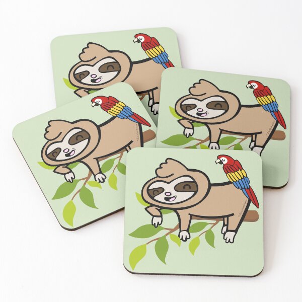 Item preview, Sloth and Scarlet Macaw: Jungle Scene designed and sold by Claustronautas.