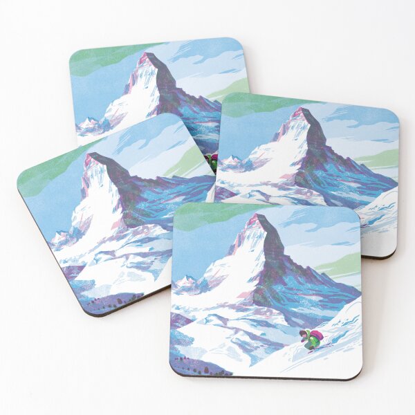 Item preview, Matterhorn peak and skier designed and sold by qu-lan.